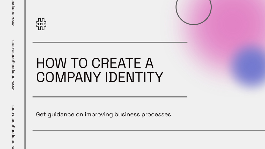 Guidance for Creating Company Identity Presentation Wide Design Template