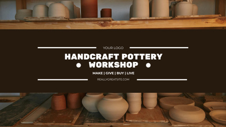 Platilla de diseño Pottery Workshop with Pottery and Ceramic Bowls Youtube