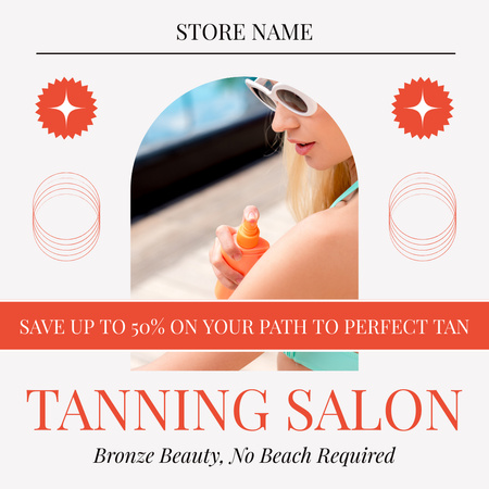 Discount on Lotion for Perfect Tanning Instagram Design Template