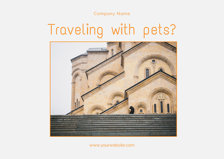 Plantilla de diseño de Consejos de viaje para dueños de mascotas en color beige Flyer A6 Horizontal 