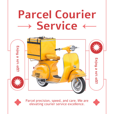 Enjoy Discounts on Parcels Courier Services Instagram AD Design Template