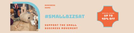 Discount Offer during Support Small Business Movement Twitter Design Template