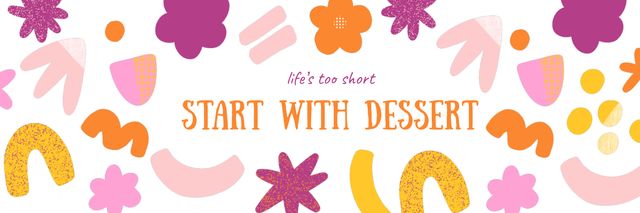 Citation about Sweets and Desserts Twitterデザインテンプレート