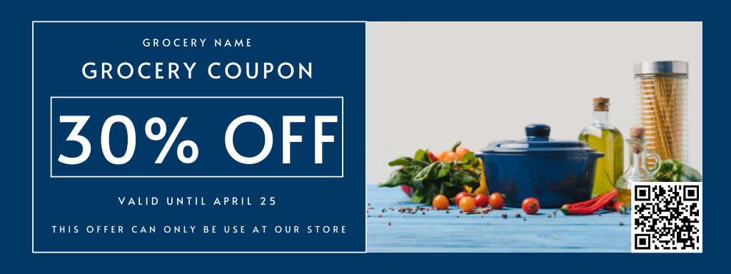 Discount For Veggies And Oil From Groceries Couponデザインテンプレート