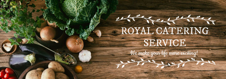 Catering Service Vegetables on table Tumblr Design Template