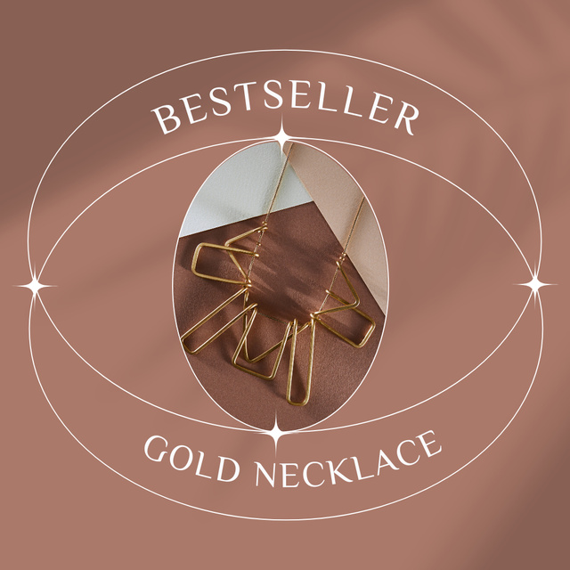 Presentation of New Model of Gold Necklace Instagram Design Template