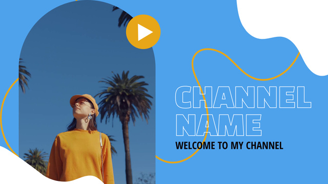 Template di design Travel Channel With Palm Tree YouTube intro