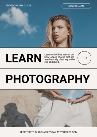 Protography Course Offer Poster Design Template