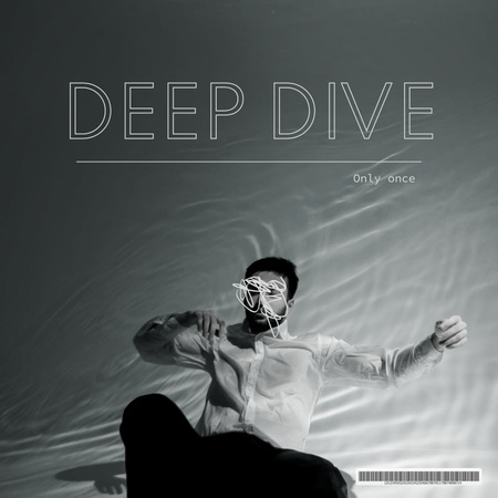 Capa do álbum Deep Live Album Cover Modelo de Design