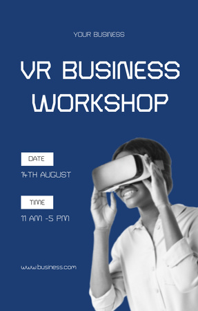 Plantilla de diseño de Workshop Announcement with VR Glasses Invitation 4.6x7.2in 