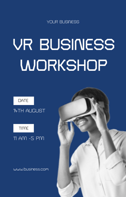 Szablon projektu Workshop Announcement with VR Glasses Invitation 4.6x7.2in