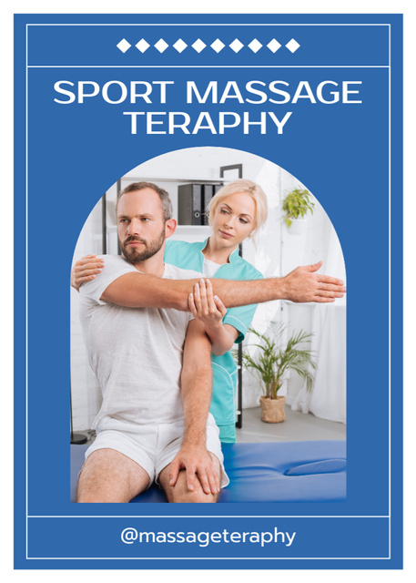 Sports Massage Therapist Offer Flayer Design Template