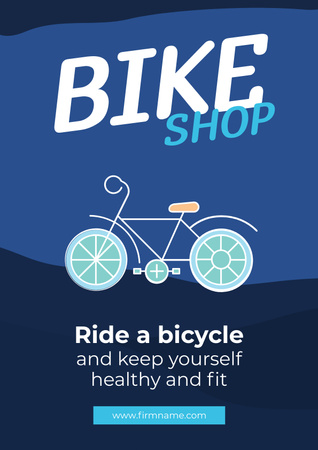 Plantilla de diseño de tienda de bicicletas Poster 