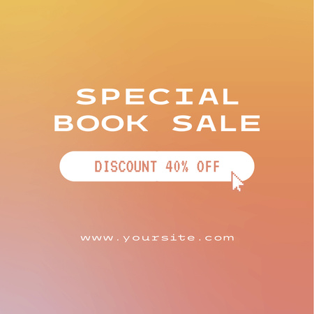 Designvorlage Book Sale Announcement für Instagram