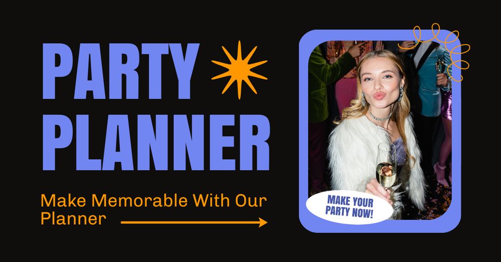 Modèle de visuel Unforgettable Party Planning Services - Facebook AD