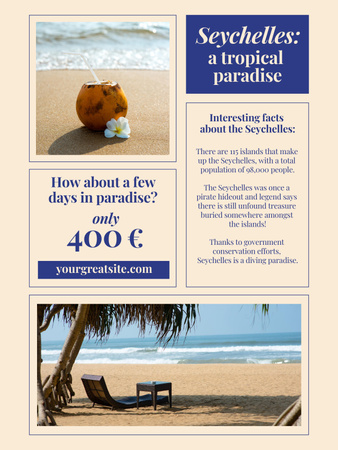 Exotic Vacations Offer Poster US Tasarım Şablonu