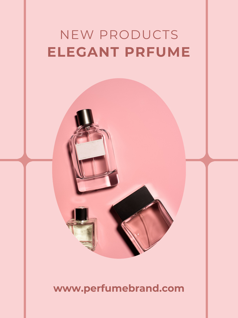 Fragrance Offer with Perfume Bottle Poster US Tasarım Şablonu