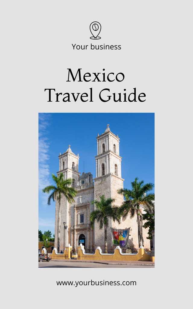 Mexico Travel Guide With Showplaces Book Cover Design Template