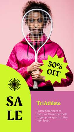Tennis Courses Discount Offer Instagram Story Design Template