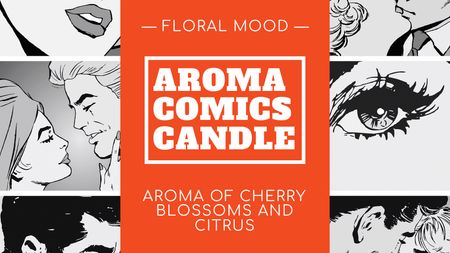 Aroma Comic Candles Offer Label 3.5x2in Design Template