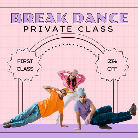 Szablon projektu Reklama prywatnych zajęć breakdance Instagram