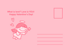 Saint Valentine's Day Greeting with Cute Angel