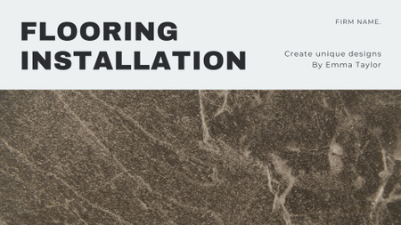 Designvorlage Anzeige für die Verlegung von Bodenbelägen mit verschiedenen stilvollen Mustern für Presentation Wide
