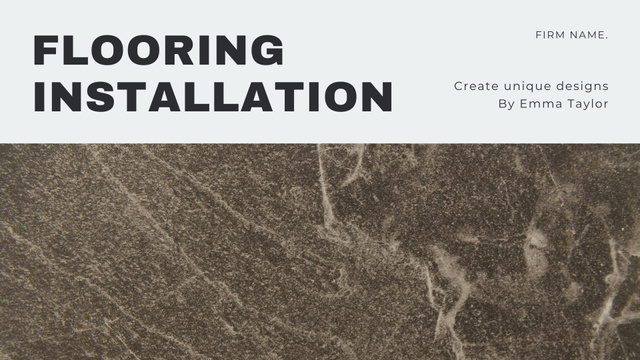 Flooring Installation Ad with Various Stylish Samples Presentation Wide tervezősablon