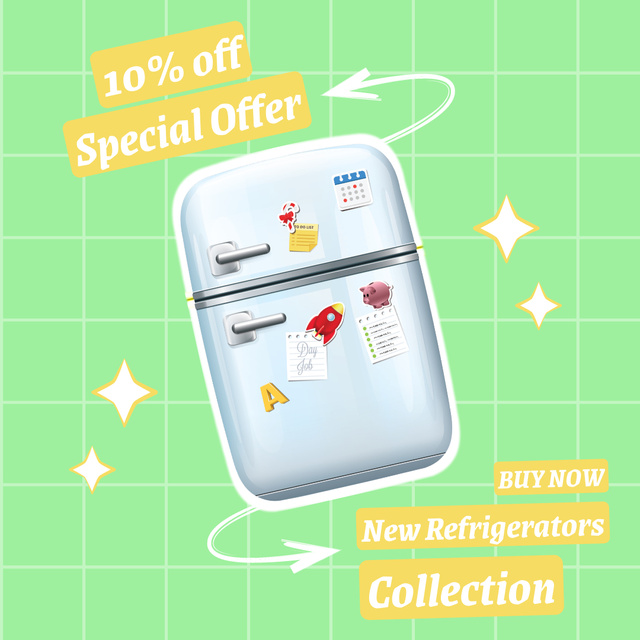 Special Offer Discounts on New Refrigerator Model Instagram Modelo de Design