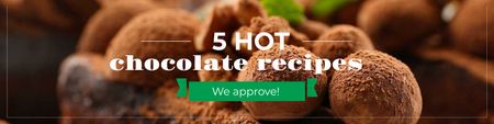 Plantilla de diseño de recetas de chocolate caliente ad Twitter 