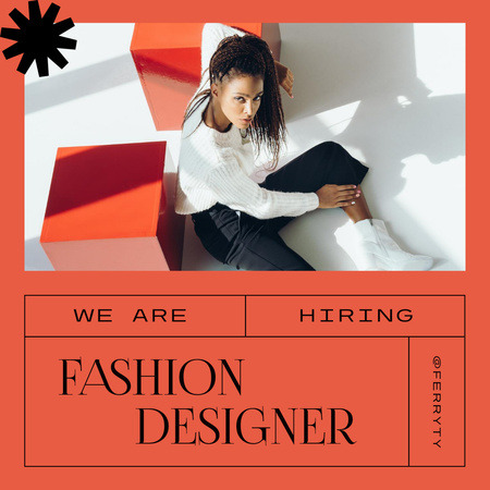 Fashion designer hiring Instagram Design Template