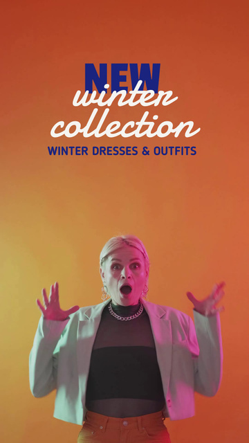 Discount Offer on New Winter Collection TikTok Video Πρότυπο σχεδίασης