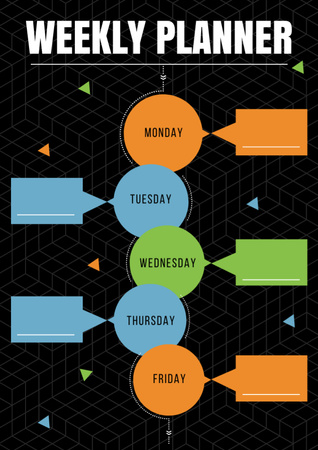 Bright Weekly Planner Schedule Planner Design Template