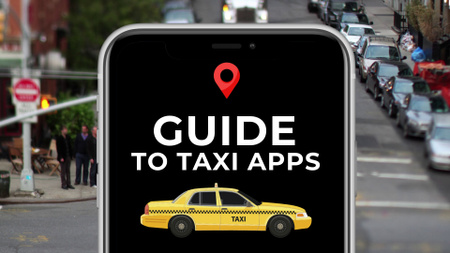 Ontwerpsjabloon van YouTube intro van taxi apps guide video aflevering