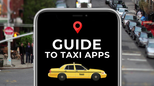 Ontwerpsjabloon van YouTube intro van Taxi Apps Guide Video Episode