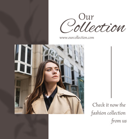 Ontwerpsjabloon van Instagram van Advertisement of New Collection of Clothes for Women