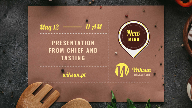 Menu Offer with Condiments FB event cover – шаблон для дизайну