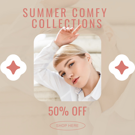 Summer comfy clothes collections Instagram Design Template