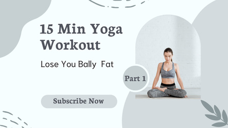 Ontwerpsjabloon van Youtube Thumbnail van Woman Practicing Yoga