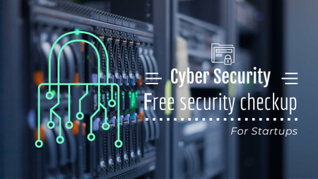Cyber Security Network Lock Icon Full HD video Šablona návrhu