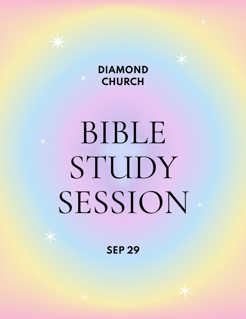 Bible Study Session Invitation Flyer 8.5x11in Šablona návrhu