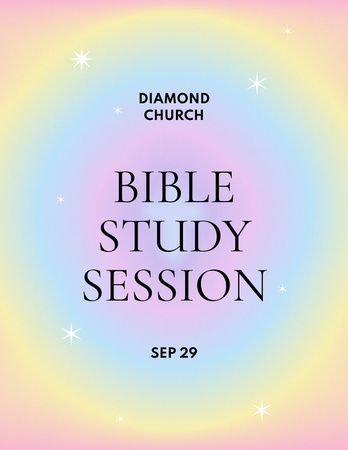 Bible Study Session Announcement Flyer 8.5x11in Design Template