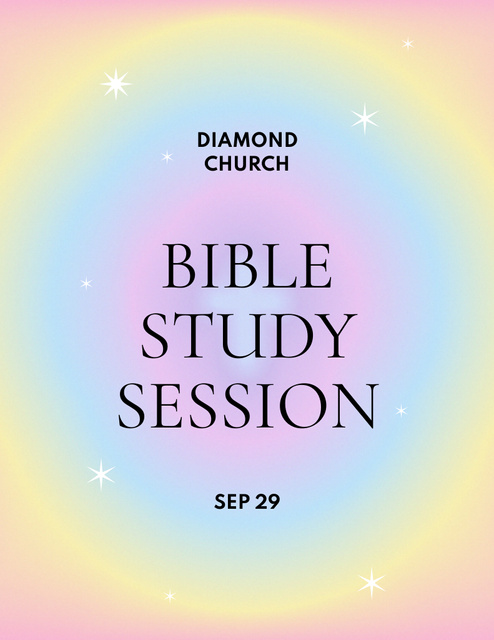 Bible Study Session Announcement Flyer 8.5x11in Design Template