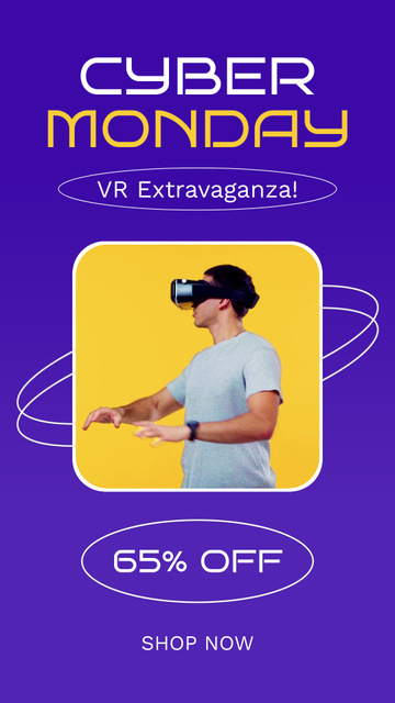 Szablon projektu Cyber Monday Special Offers of VR Headsets Instagram Video Story
