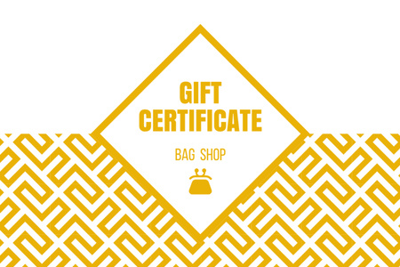 Bag Shop'a Hediye Çeki Teklifi Gift Certificate Tasarım Şablonu