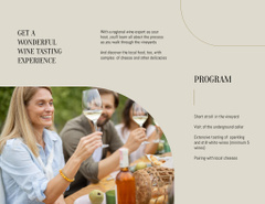 Wine Tasting Announcement with People in Garden
