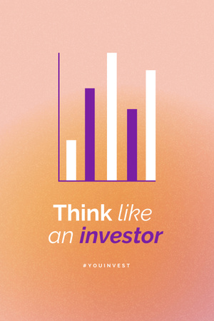 Ontwerpsjabloon van Pinterest van Investor mindset concept