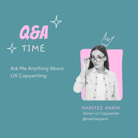 Series of Questions and Answers about Copywriting Instagram Šablona návrhu