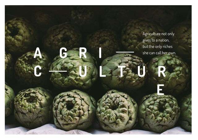 Bunch of green artichokes Postcard – шаблон для дизайна