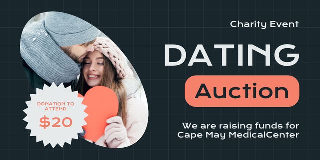Ad of Dating Auction Twitter Design Template